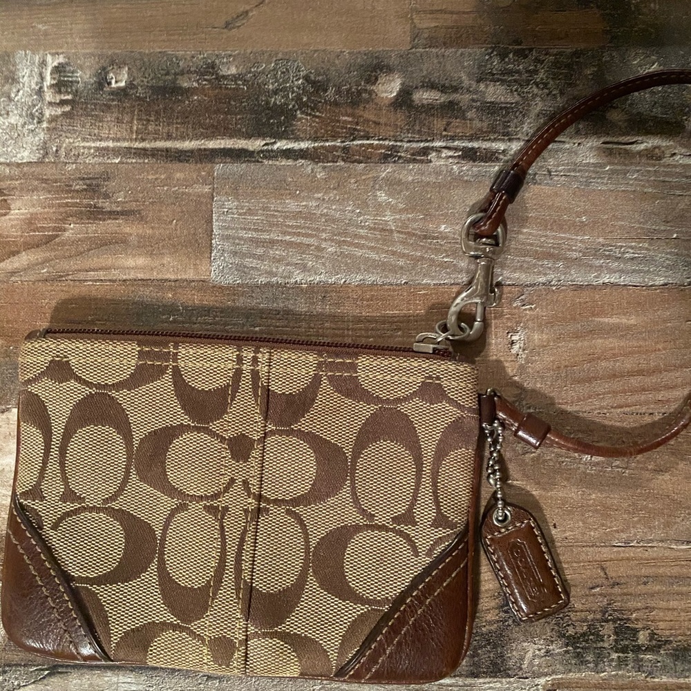 Mini Coach wristlet